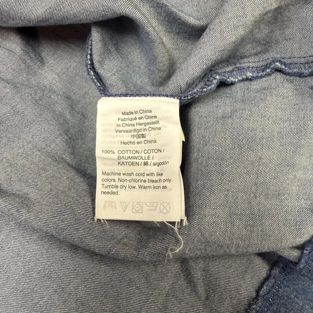 J Crew Mercantile Denim Chambray‎ Dress, Size Medium, New With Tags